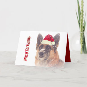 Placa de Cartões de natal de German shepherd linda