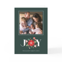 Placa de Cartões de natal de Joy Flourish - Pinho