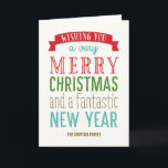 Placa de Cartões de natal de Mensagens de feliz<br><div class="desc">Celebre a temporada com este cartão de feriado moderno e na moda de Berry Berry Sweet.</div>