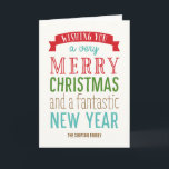 Placa de Cartões de natal de Mensagens de feliz<br><div class="desc">Celebre a temporada com este cartão de feriado moderno e na moda de Berry Berry Sweet.</div>