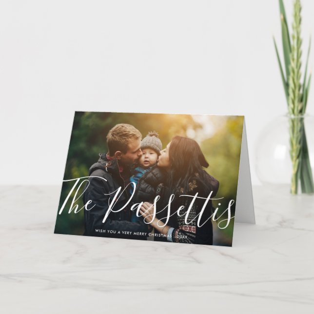 Placa de Cartões de natal de nome na moda | Horizo (Frente)