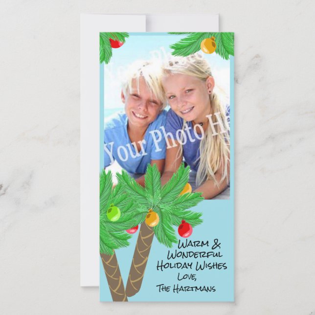 Placa de Cartões de natal de Palmeiras de Jolly (Frente)