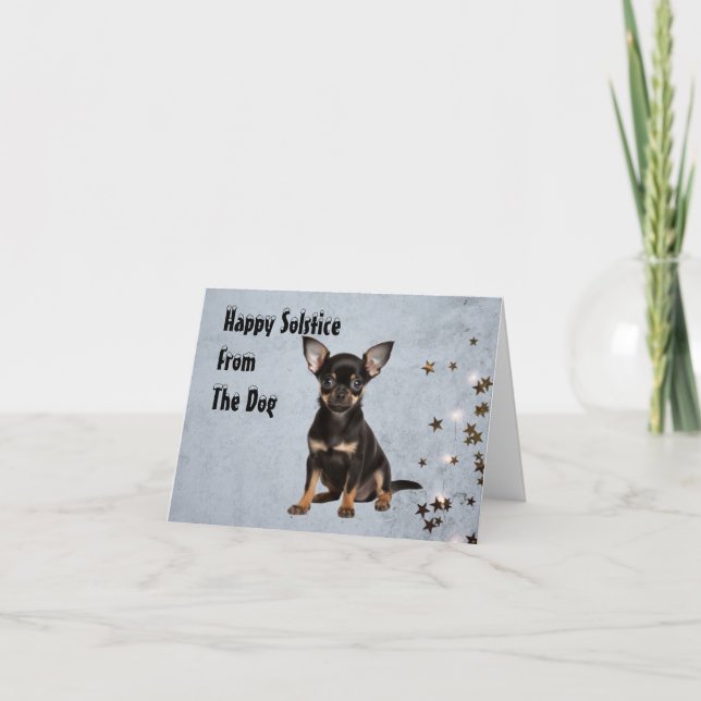 Placa de cartões de natal do cão (Frente)