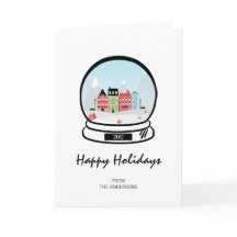 Placa de Cartões de natal do globo de neve de inve