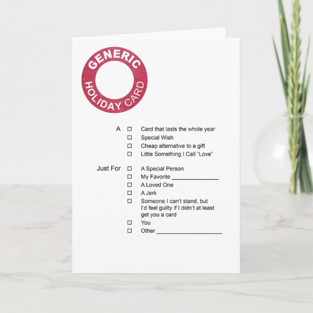 Placa de Cartões de natal Genérica (Frente)