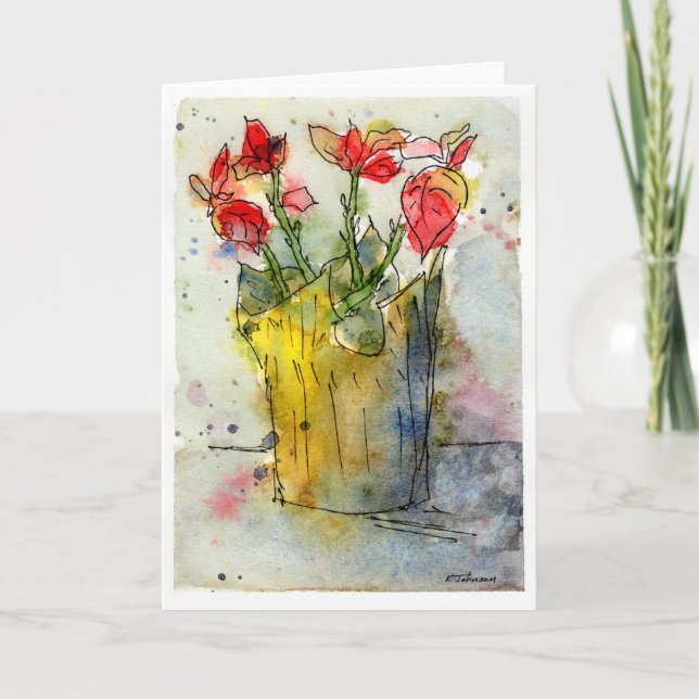 Placa de Cartões de natal Poinsettia (Frente)