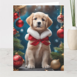 Placa de Cartões de natal Pup Lab