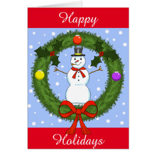 Placa de Cartões de natal Snowman (Personalizável)