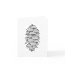 Placa de cartões de natal White Spruce Cone