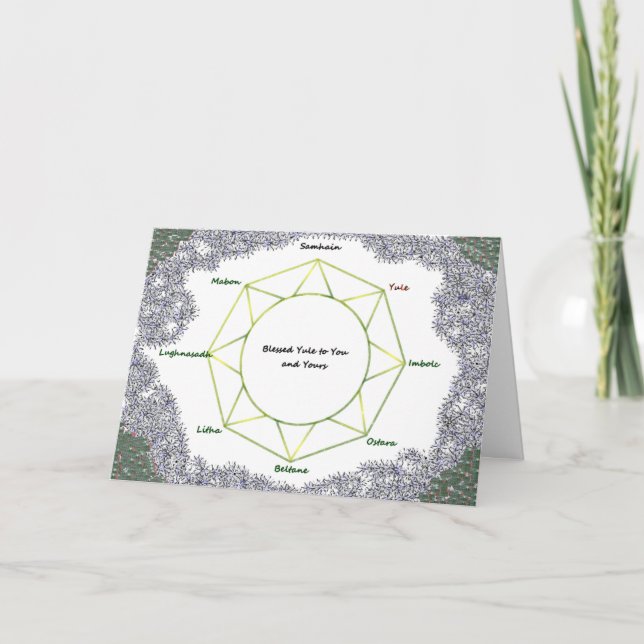 Placa de Cartões de natal Yule (Frente)