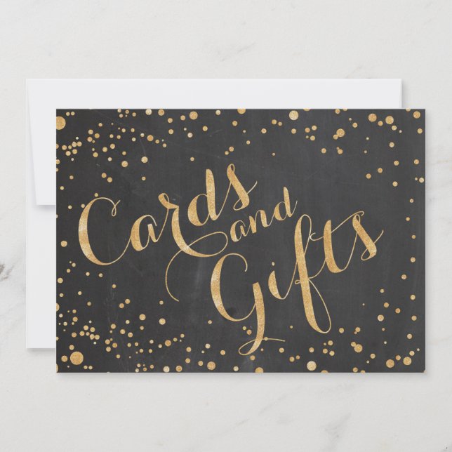 Placa de Casamento de Cartões e Presentes, (Frente)