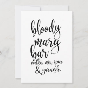 Placa de Casamento Econômica Bar Bloody Mary