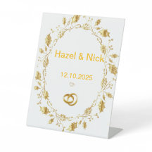 Placa de casamento personalizada
