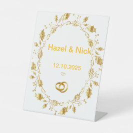 Placa de casamento personalizada