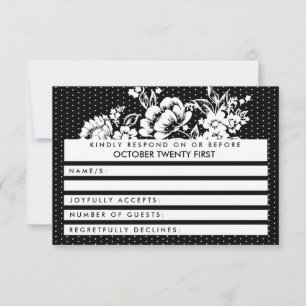 Placa de Casamento RSVP de Bolinhas de Bloqueio de