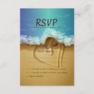 Placa de Casamento RSVP do Casal da Beach Shell