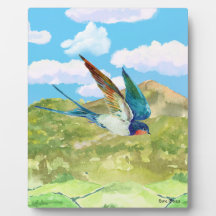 Placa de Cena de Aves com Easel