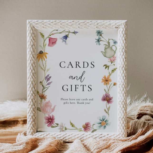 Placa de chá e sinal de presentes 8x10 (Criador carregado)