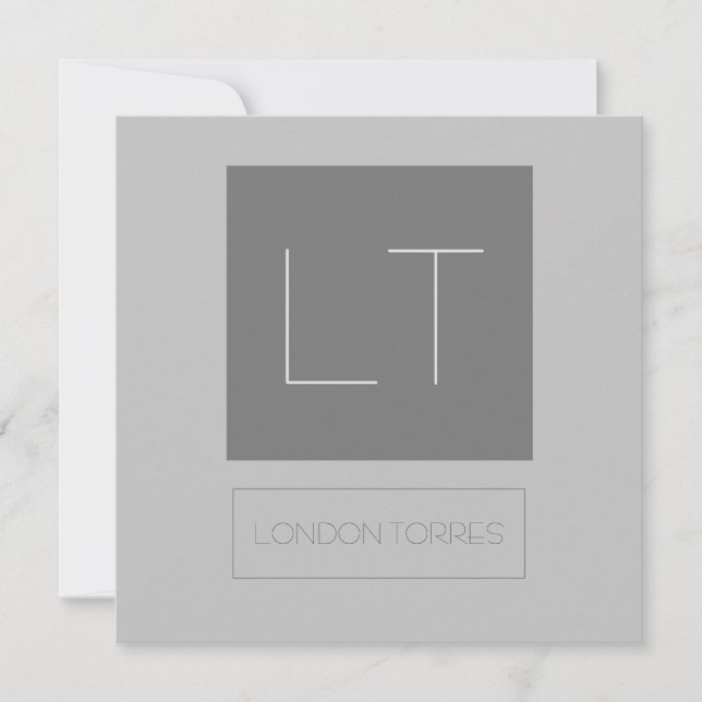 Placa de Cinzas de Monograma Atrativo (Frente)