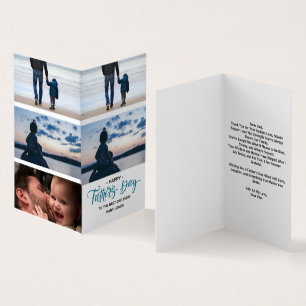 Placa de Colagem de Fotos do Dia de os pais Feliz