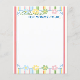 Placa de conselho do chá de fraldas "Flores e Stri