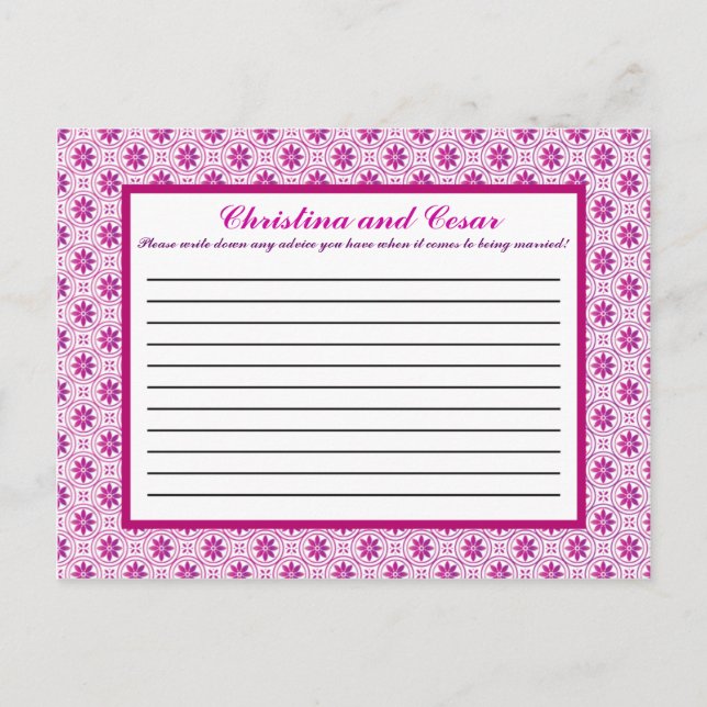 Placa de conselho gravável Magenta Purple Formal F (Frente)