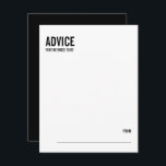 Placa de conselho para Chá de panela de tipografia<br><div class="desc">Personalize o texto personalizado acima. Você pode encontrar itens de coordenação adicionais em nossa coleção de "Chá de panela de Tipografia Simples". ***POR FAVOR, NOTA: TODA A PALAVRA, TEXTO E COR DE FUNDO É EDITÁVEL. Você pode alterar todas as palavras e também pode alterar a cor do texto. Para itens...</div>