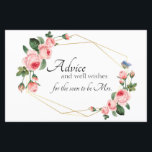 Placa de conselho rosa-azul<br><div class="desc">Apresentando lindas flores de pincel e rosa. Personalize nossa bela papelaria com seus detalhes de evento fácil e rapidamente, basta pressionar o botão personalizar. A parte traseira floral de coordenação está incluída. Itens correspondentes para concluir sua coleção de eventos estão disponíveis em nossa loja Zazzle!</div>