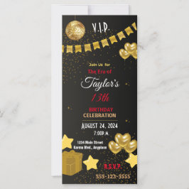 PLACA DE CONVITE DA FESTA VIP DA ELEGANTE