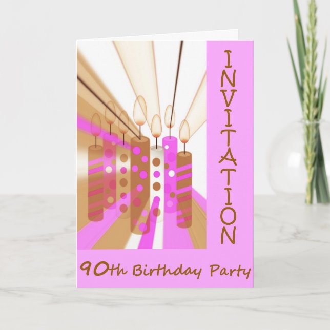 Placa de Convite de aniversário 90 (Frente)