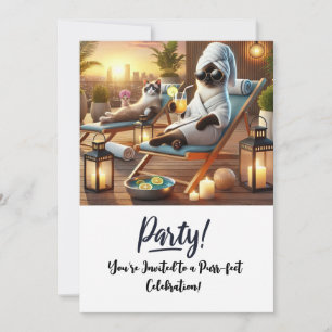 Placa de Convite de aniversário Cat SPA