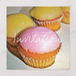 PLACA DE CONVITE DE ANIVERSÁRIO DE CUPCAKE DE ESTI