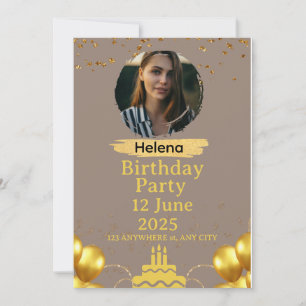 placa de convite de aniversário personalizável