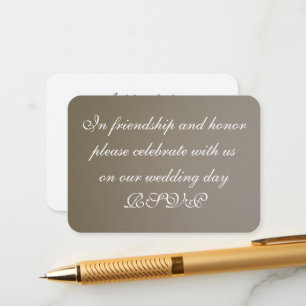 Placa de convite de casamento