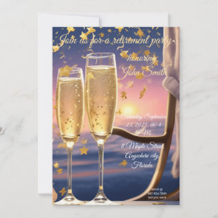 Placa de Convite de festas de aposentadoria