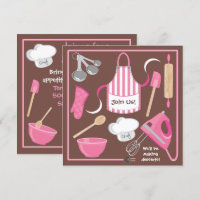 Placa de Convite de festas para Baking ou Cozinhar