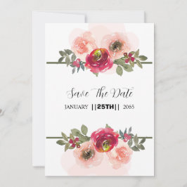 Placa de convite simples Floral do casamento no in