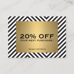 Placa de Cupom de Nome Dourado do Padrão Branco Re