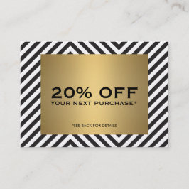 Placa de Cupom de Nome Dourado do Padrão Branco Re