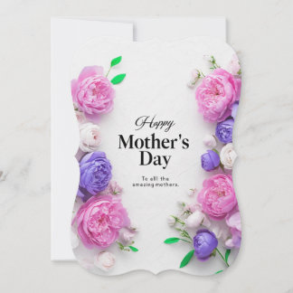 Placa de Dia de as mães Floral Elegante