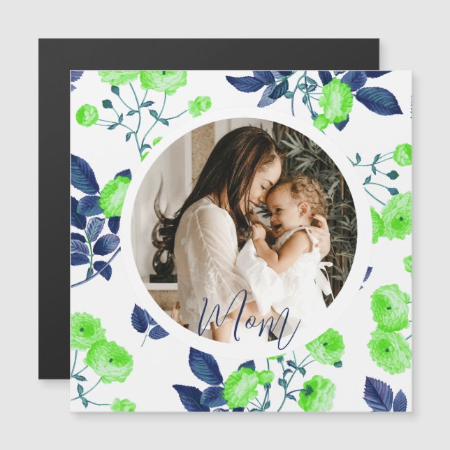 Placa de Dia de as mães Floral Elegante (Frente/Verso)