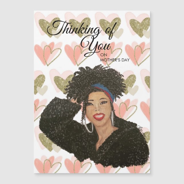 Placa de Dia de as mães magnética 5x7 (Frente)