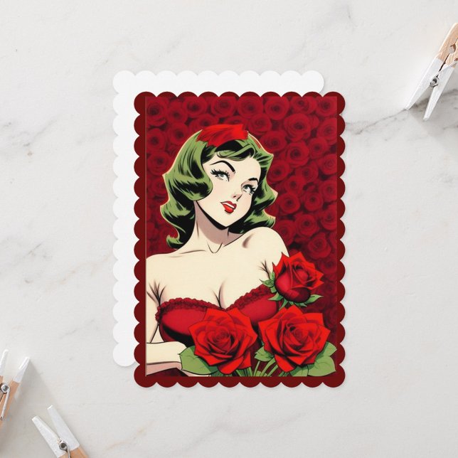Placa de dia de os namorados (Valentine Girl Holiday Card!)