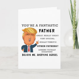 Placa de Dia de os pais engraçada - Cartão Trump D