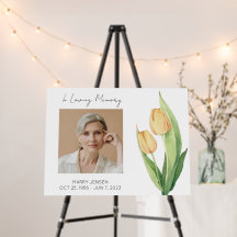 Placa de Espuma para Foto Memorial de Tulipa