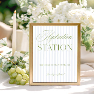 Placa de Estação de Hidratação para Casamento em V