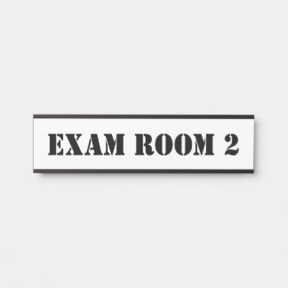 Placa de Estêncil para Porta da Sala de Exame do D