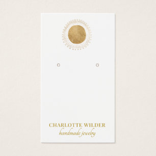 Placa de exibição abstrato Gold Foil Circle Earr