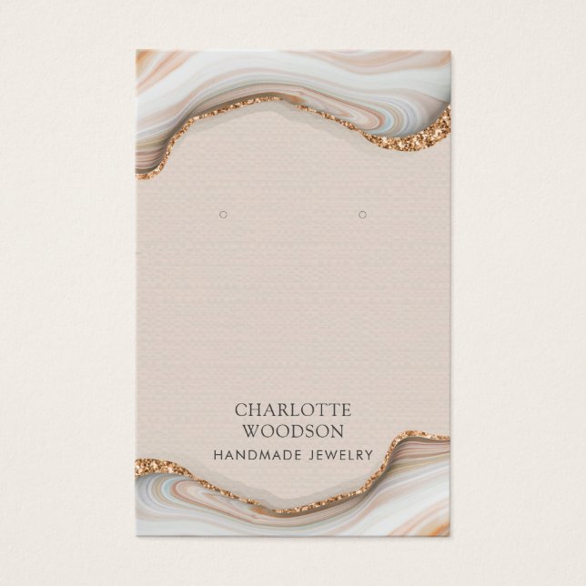 Placa de exibição Agate Marble Pink Blush Geode Ea (Frente)