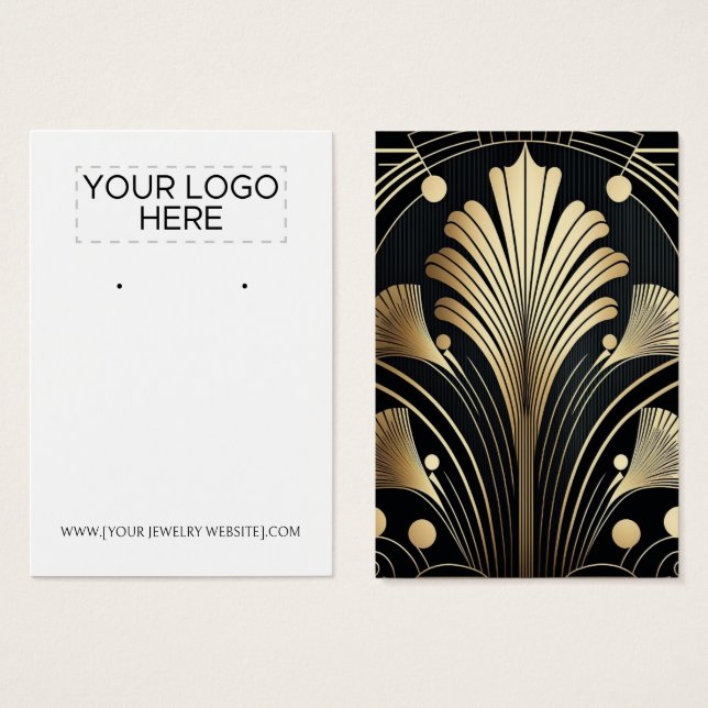 Placa de exibição Art Deco Earring (Frente & Verso)
